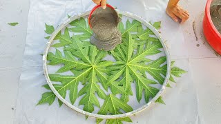 Cement and leaves - Make your own unique coffee table at home quickly and simply