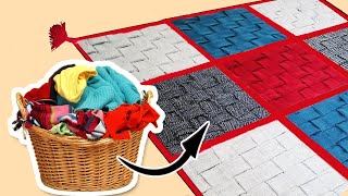 Eski Kıyafetlerin Muhteşem Dönüşümü | Turn Old Clothes into Rug