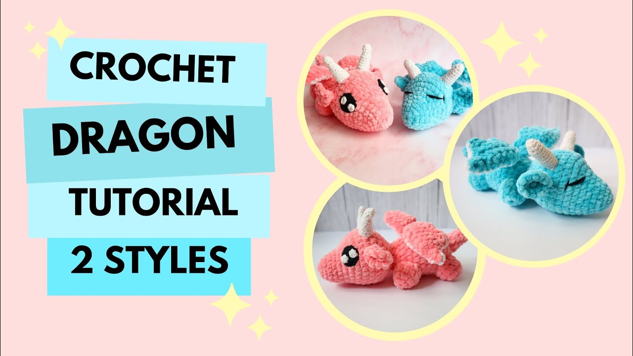 Dragons Crochet Pattern, Kawaii, Sleeping Dragon, Fluffy Yarn Amigurumi,  Amigurumi Magical Animals, Monsters, DIY Amigurumi Forge 