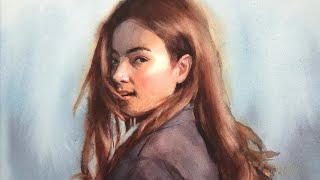 Watercolor Portrait Painting of a Girl YouTube