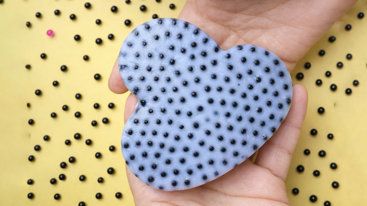 Black Beads Fidget ASMR  Most Satisfying Stress Ball Pressing