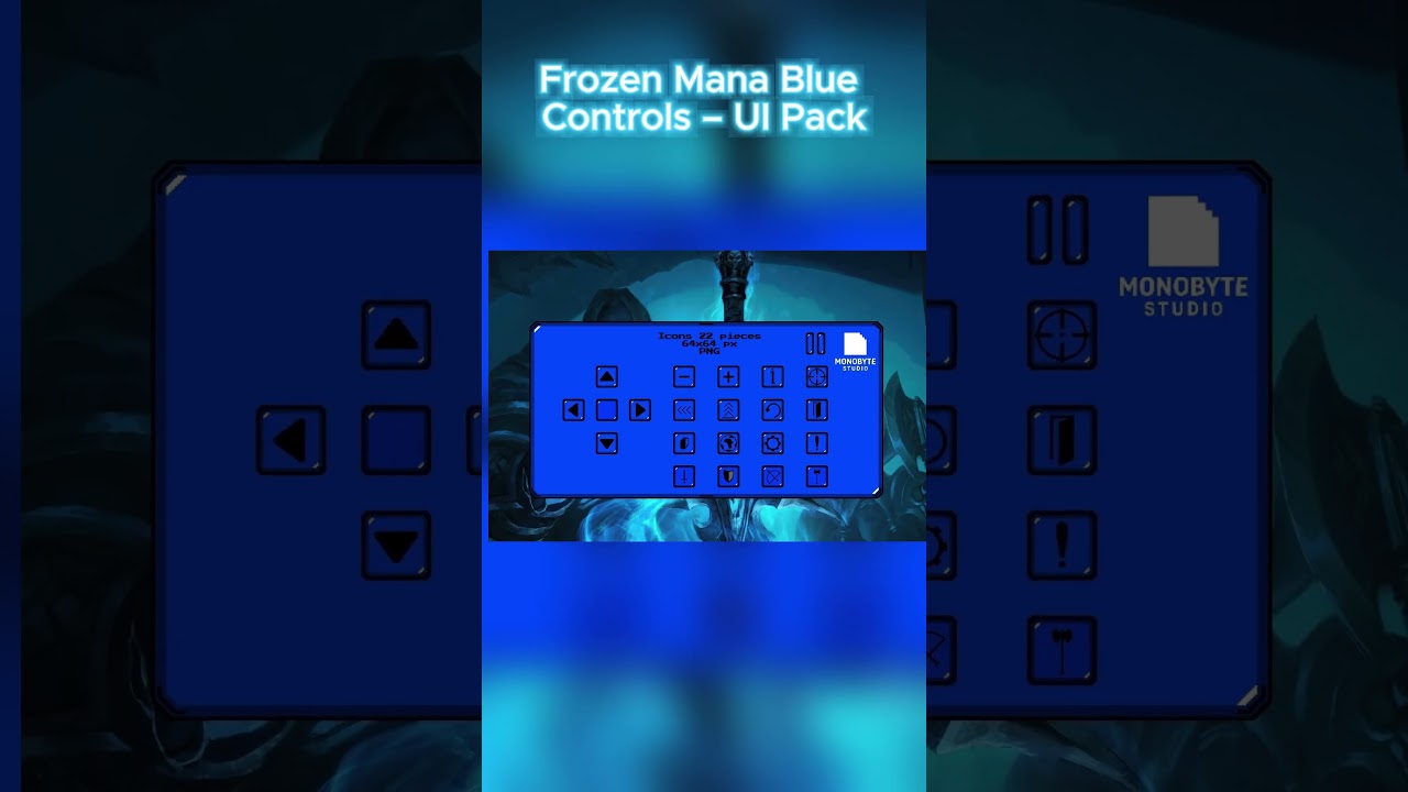 Frozen Mana Blue Controls – UI Pack Shorts