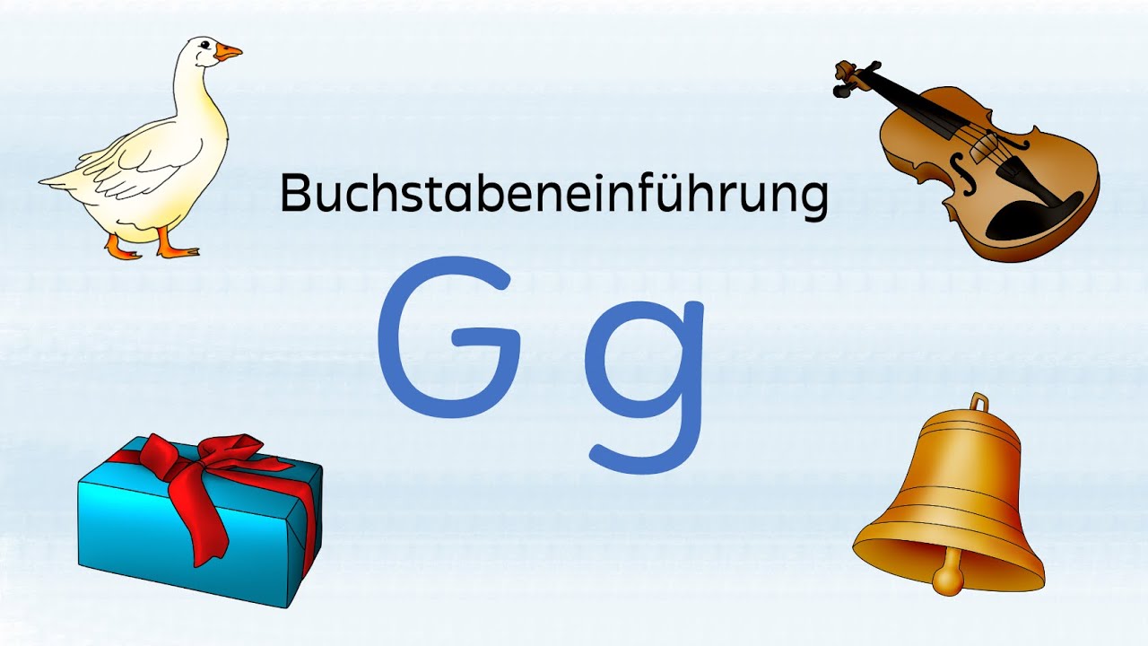 Buchstabe G g (Lernvideo, Deutsch, Klasse 1)