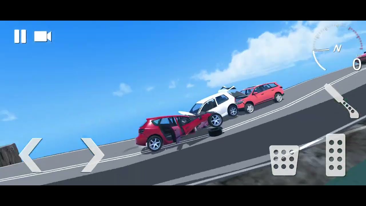 Insane Traffic Crashes In Game 😱 You Won’t Believe This! | Car ke video #beamngdrive #stunt 
