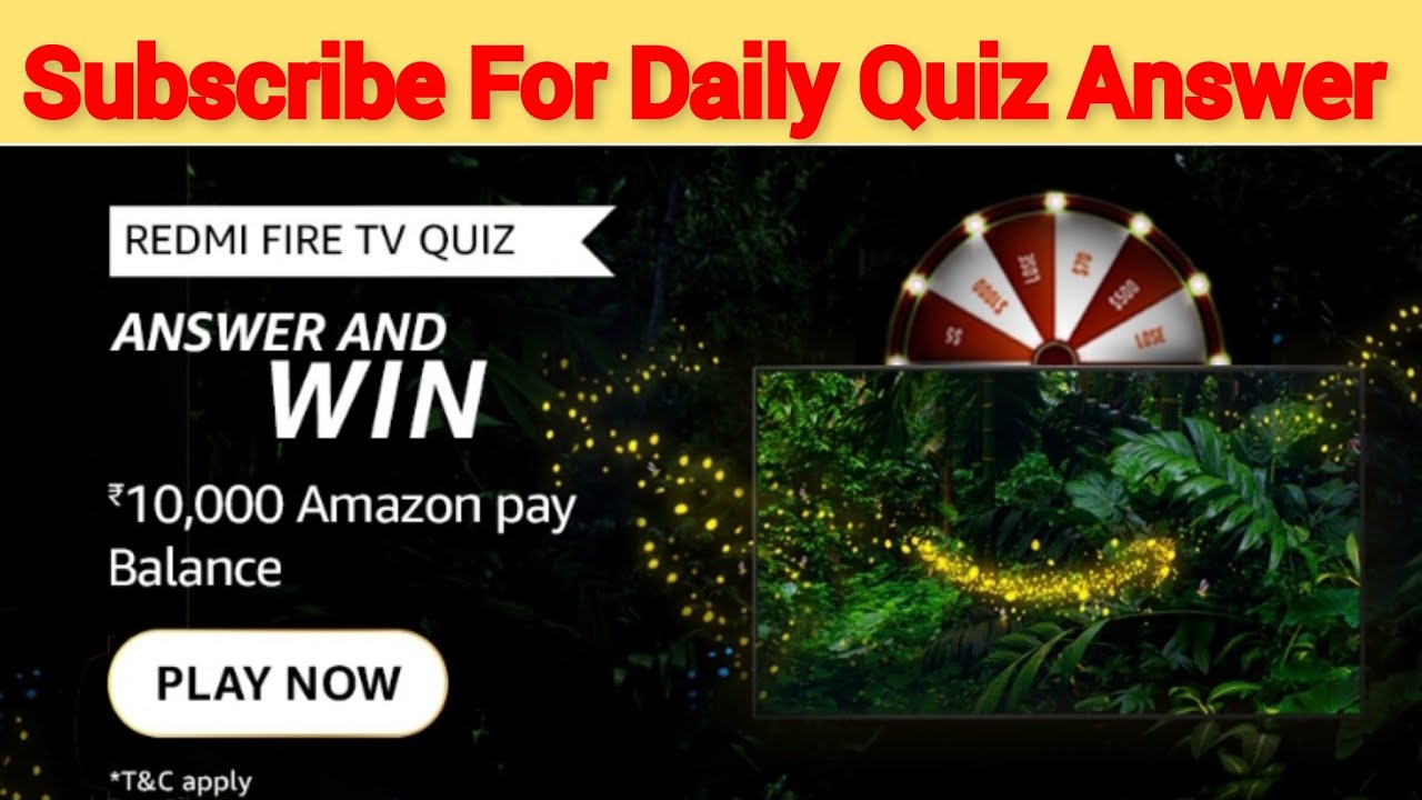 Amazon Redmi Fire TV Quiz Answer Today I Amazon Quiz Today I 03 March