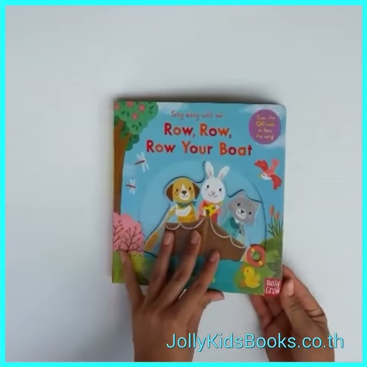 Push pull slide Row, row, row your boat book by Jolly Kids Books Thailand