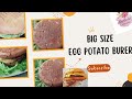 Big size egg potato burger burger lifestyle with urooj