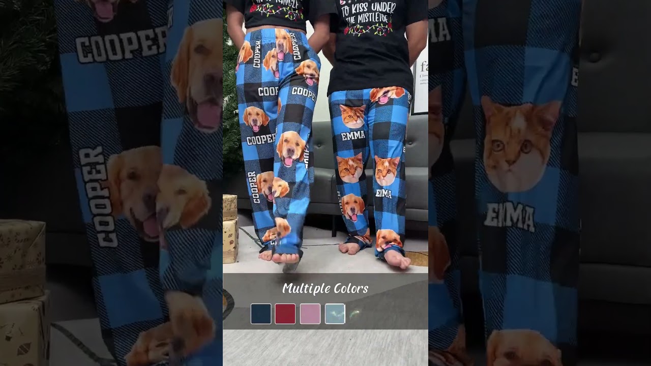 Matching Christmas Pajamas for Couples, Couples Christmas Pajamas for Pet Lovers