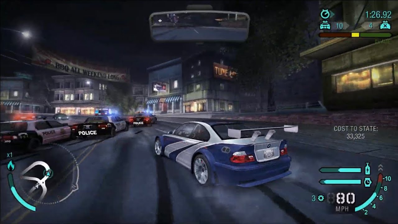 Need for Speed: Carbon (2006) Heat 1-10 Police Chase HD (HARD MODE)