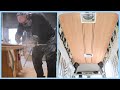 Making a hardwood YACHT Ceiling for my Van (4K)