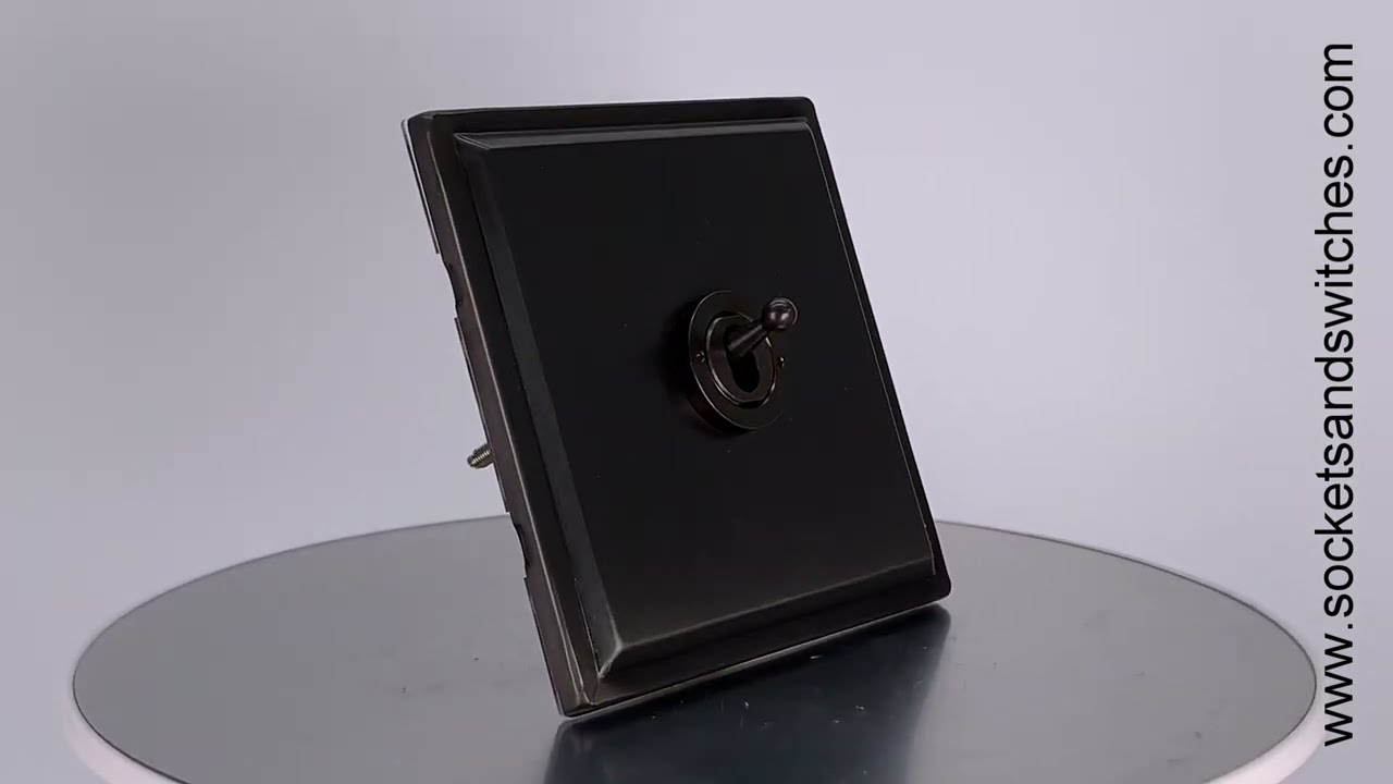 Art Deco Screwless Cocoa Bronze Sockets and Switches