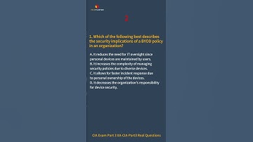 IIA-CIA-Part3 CIA Exam Part 3 Real Exam Questions Q1-2 #examquestions #iia