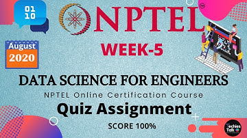 NPTEL Data Science for Engineers Week 5 Quiz Assignment Solution | August 2020 | Swayam