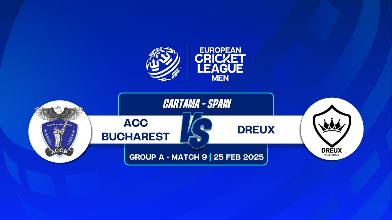 Group A, Match 9 - DRX vs ACCB | Highlights | European Cricket League 2025 | 25 Feb 2025 | ECL25.009