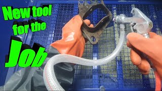 Project G.S.I gets blasted.part 10. New sandblasting cabinet for the rusty bits. Vauxhall vectra b