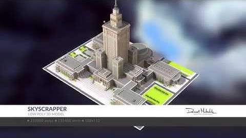 Monumental Skyscraper Low-poly 3D model