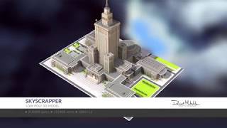Monumental Skyscraper Low-poly 3D model