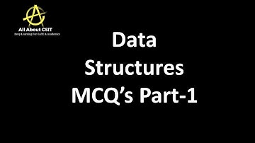 MCQ  part 1| Lec 23| Data Structures & Algorithms|