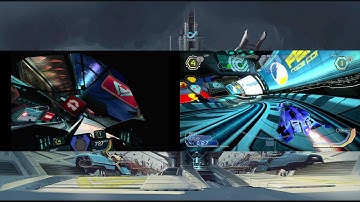 WipEout Omega Collection SPLIT-SCREEN PSVR VS NORMAL (PHANTOM)(60fps/UPSCALED 4k) Anulpha Pass