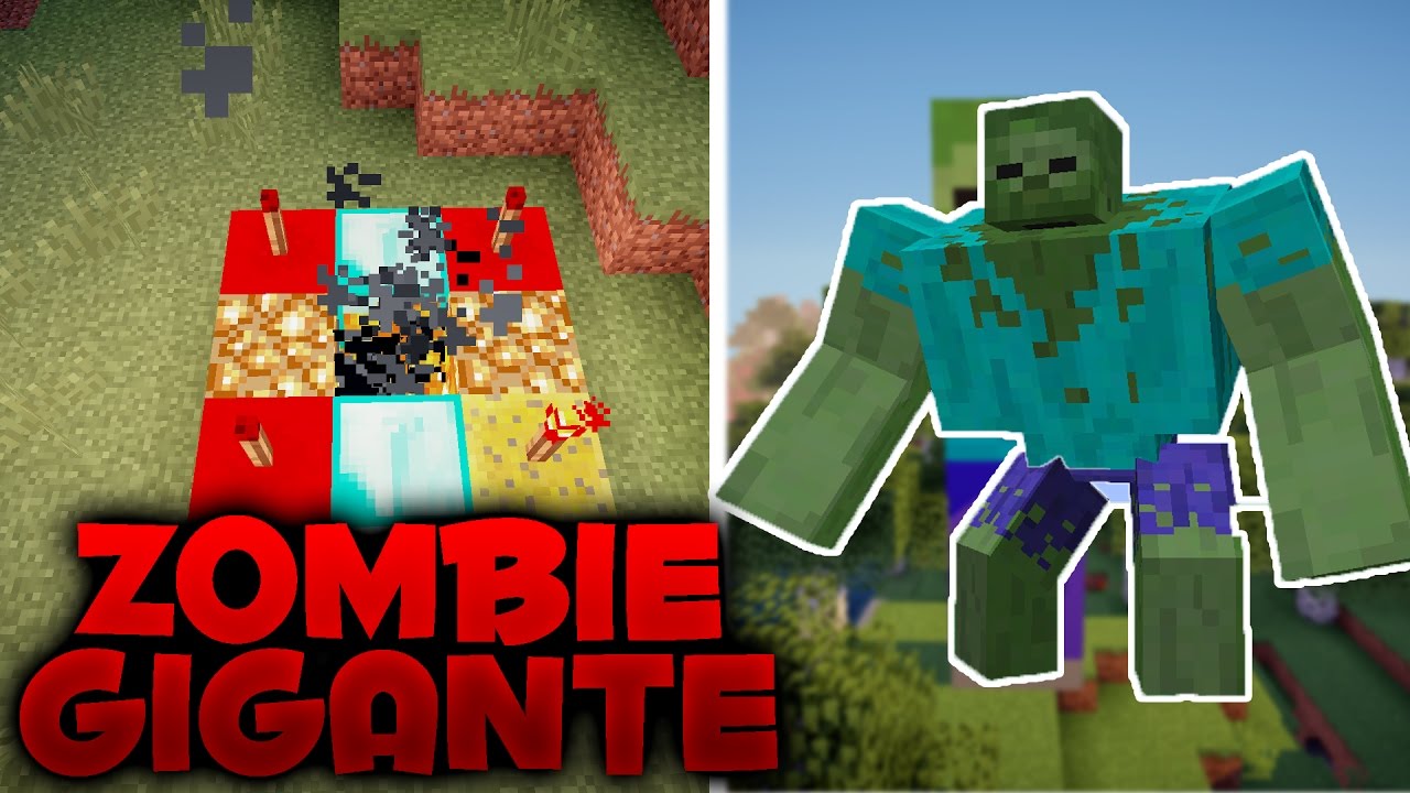 Minecraft: COMO HACER UN ZOMBIE GIGANTE  COMO CREAR UN 