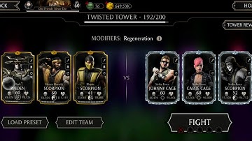 Mk mobile.Did I choose the right team vs regeneration#mortalkombat #mkmobile #twistedtower