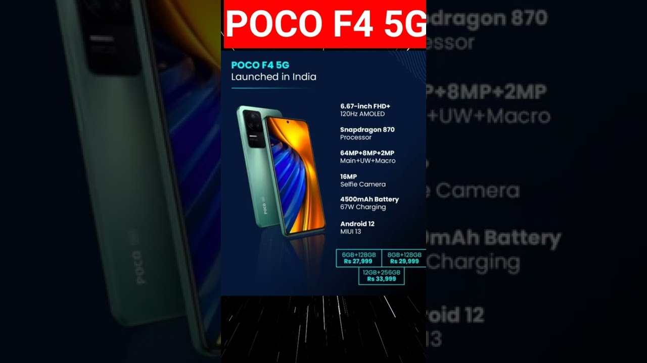 😱POCO F4 5G Spacefication 🇮🇳 