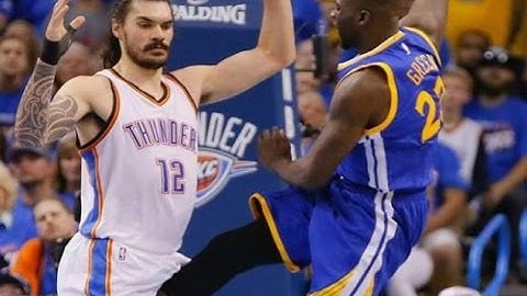 Draymond Green Kicks Steve Adams In The Nuts Golden State vs OKC