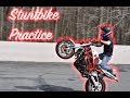 Learning to wheelie a stunt bike! ( my first time )