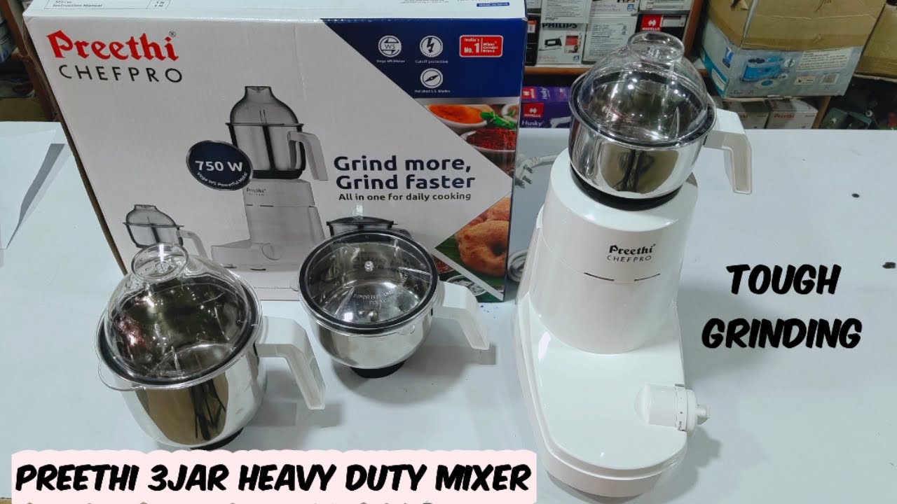 Preethi Steele 3-Jar Mixer Grinder with Super Extractor 110V