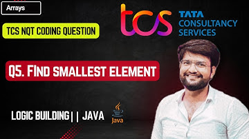 TCS NQT Coding Solution || Find Smallest Element from Array  ||  💻🔄 #TCSNQT #Coding"
