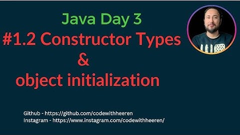 Day 3 - [#1.2] Constructor classification and object initialization