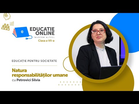 Educație pentru societate, clasa a VII-a, Natura responsabilităților umane