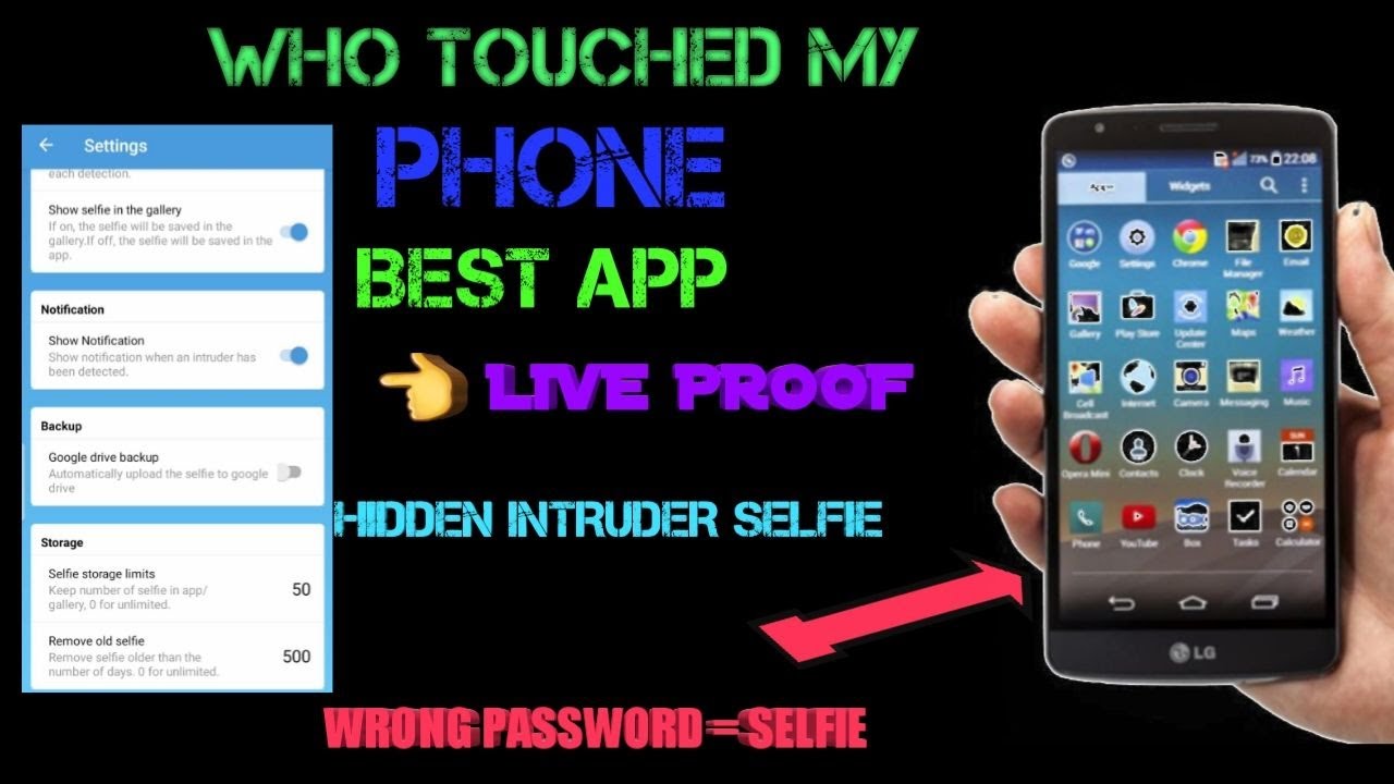 How To Know Who Touched My Phone with Hidden Intruder Selfie | Amazing App | Prabrex