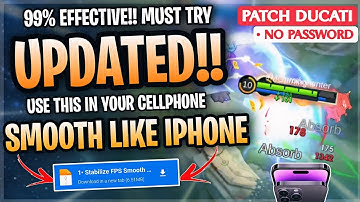 Updated Smooth Like iPhone & Fix Lag Config In Mobile Legends | Supported All Android - Patch Ducati