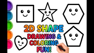 2D Shapes for Kids 🔺🔵🟨 | Learn Circle, Square, Triangle \& More | Preschool Learning PT-19