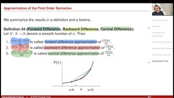 Lecture 2023-1 Session 26: Numerical Methods: Numerical Approximation of Partial Derivatives (1/2)