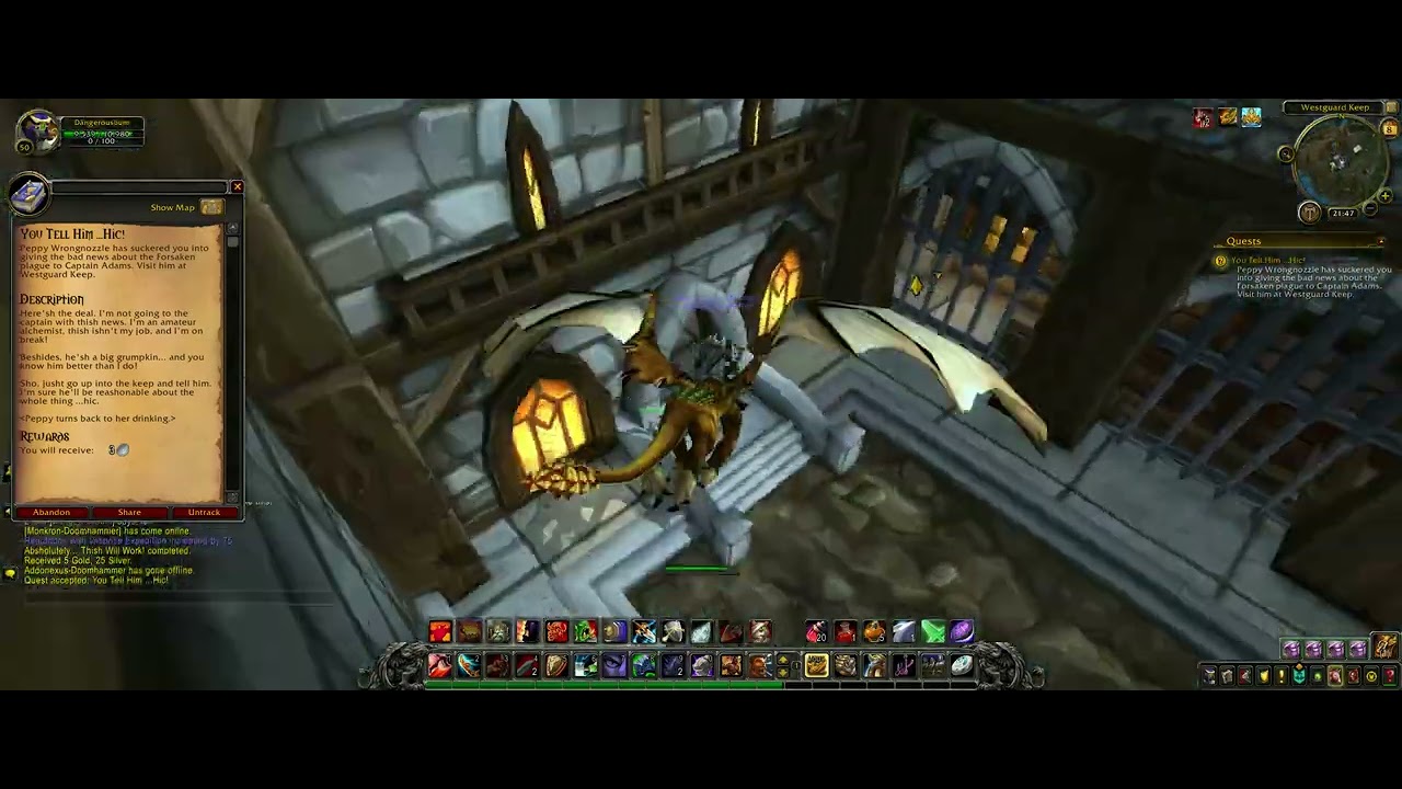 World of Warcraft: You Tell Him ...Hic! - Quest ID 11331 (Gameplay/Walkthrough)