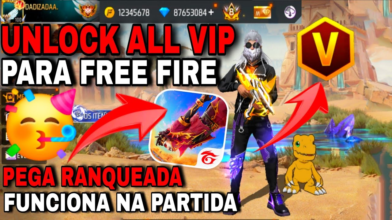 DEU CERTO! 🥳 UNLOCK ALL PARA FREE FIRE ATUALIZADO FUNCIONA NA PARTIDA UNLOCK ALL COM TUDO DO JOGO