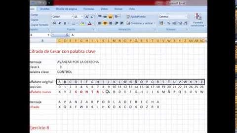 Vídeo OCHO transposición "Cifrado de Cesar"