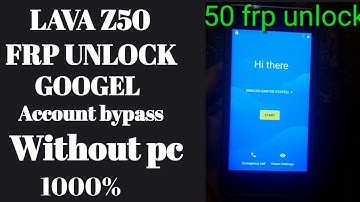 lava z50 frp (googel account) unlock/ bypaas solution without pc