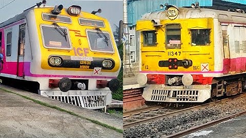 Back to back Barddhaman-Howrah Chord Line EMU Local Trains Crossing | Medha EMU meet Old EMU Train