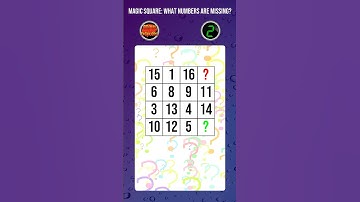 brainticklers Magic Square, Missing Numbers #puzzle #puzzlegame #braingames