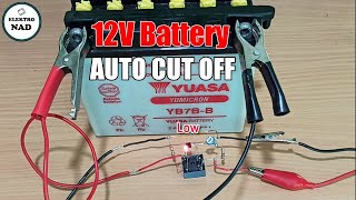 12v battery auto cut off circuit