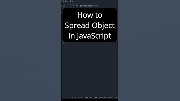 How to spread object in JavaScript #shorts #javascript #howto #coding