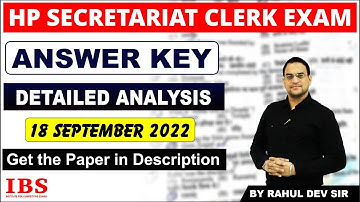 HP Secretariat Clerk Answer Key 2022. Post code 962. get Paper in Description. #hpsecretariatclerk