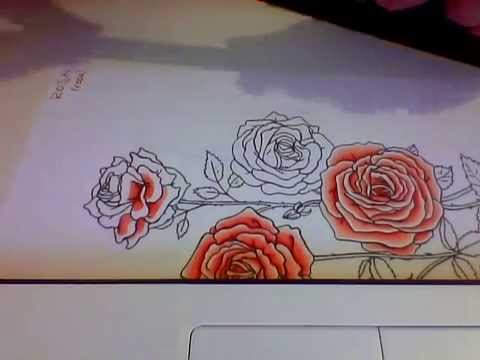 Blending with Copic on a Rose Flower