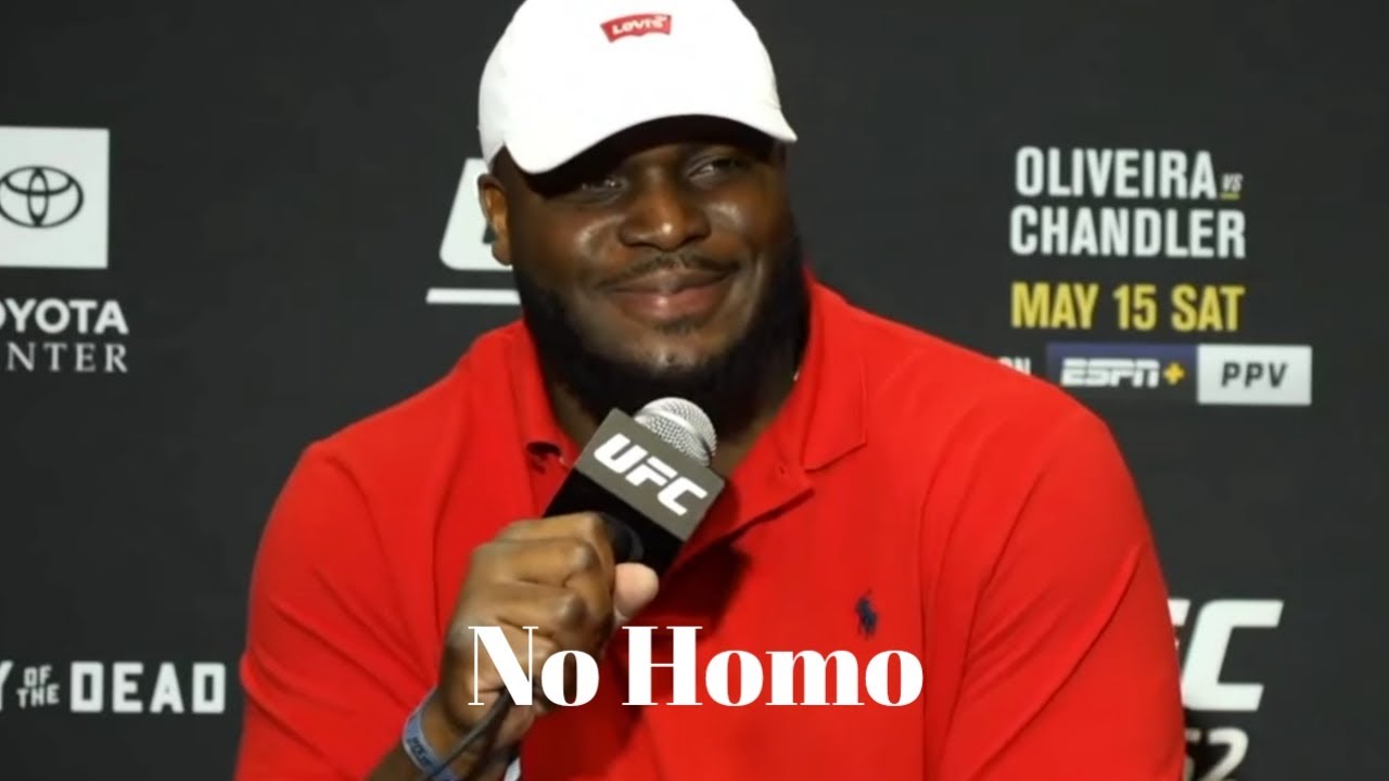 Derrick Lewis reminds journalist to say No Homo 😂