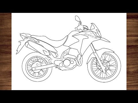 COMO DESENHAR UMA MOTO FÁCIL PASSO A PASSO 