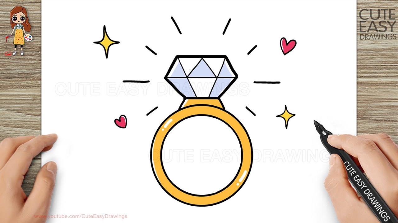 Free Vector | Hand drawn wedding ring outline illustration