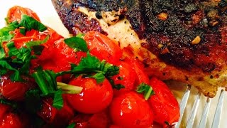 Pan Roasted Mesquite Chicken | Roasted Cherry Tomatoes!! | ThymeWithApril